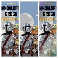 Mandalorian & Grogu: Danger in the Dark #1 Dave Dorman Trade,Virgin,Foil NM+ picture