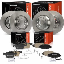 A-Premium Front Vented and Rear Solid Brake Rotors and Ceramic Pads Kit picture