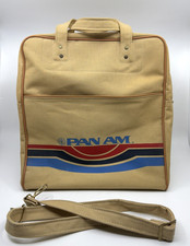 Vintage 60s 70s Pan Am Travel Shoulder Bag Sunset Logo Retro Airline Collectible picture