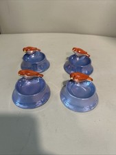 OPEN SALTS  Set MADE IN JAPAN LUSTERWARE WITH BIRD FINIAL 4 pc Noritake Vtg picture