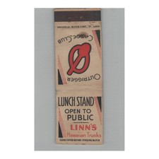 1920s-1930s Universal Match Matchbook Cover Lin's Hawaiian Trunks picture