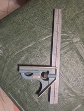 Vintage Mitutoyo combination square & ruler No. 180-501  good user tool picture