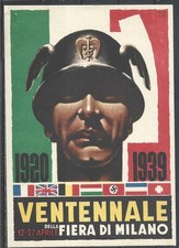 1939 ITALY FASCISM PROPAGANDA TWENTIETH ANNIVERSARY OF THE MILAN FAIR picture