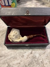 Antique Meerschaum Eagle Claw Talon Holding Bowl Pipe with Case picture