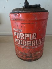 Vtg Arctic Cat Purple Powerlube Racing Formula Snowmobile Gas Can 5 Gallon Empty picture