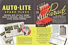 1937 AUTO-LITE SPARK PLUGS  4-PAGE TRADE  AD FEATURING MOVIE STAR JOAN BLONDELL picture