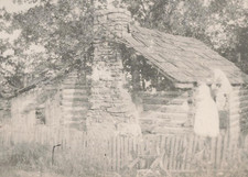 Vintage Spirits Photo RPPC Ghosts Haunting Cabin RARE Outdoor Spirit Photography picture