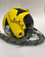 HGU-33 JOLLY ROGER YELLOW CUSTOM PILOT HELMET+MASK OXY REPLICA picture