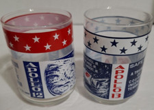 Apollo Commemorative Libbey Drink Glasses NASA Apollo 12, 13 Set Of 2 picture