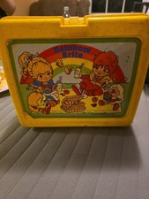 Vintage 1983 Rainbow Brite Plastic Lunchbox With Thermos Hallmark Yellow picture