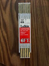 LUFKIN RED END 2-Way 6Ft Lock Joint Wooden Fold-Out Ruler #066F New picture