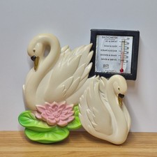 Vintage 1972 Miller Studio Swan Bathometer Wall Plaque HTF Retro Chalkware Decor picture