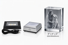 Custom 3D Crystal Photo Gift Laser Engraved Glass Cube Picture Block picture