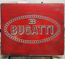 Bugatti Garage Sign 20x24 Hand Cast Aluminum Relief Metal Wall Art picture