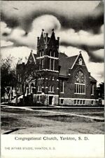 1907. CONG. CHURCH. YANKTON, SD POSTCARD. TM19 picture