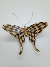 Mackenzie Childs Courtly Check Swallow Tail ButterFly Wall Decor 7