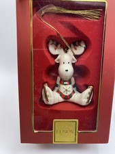 Vintage Lenox Moosecapades Porcelain Christmas Ornament 775559 picture