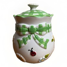 Temp-Tations By Tara Gingham Garden Honey Pot Jar Countrycore *Missing Dipper* picture