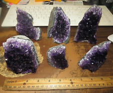 6 PC. LOT OF LARGE  AMETHYST CRYSTAL CLUSTERS  GEODES CATHEDRAL FROM URUGUAY; picture