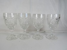Set of 4 Wine Water Goblets Luna by Crystal D ‘Adriana 6 1/4