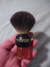 Vintage Rubberset Shave Brush New 20mm Black Badger Knot picture