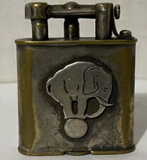 Rare Unique Dunhill Brass Over Silver Elephant Dancing On Ball Lift Arm Lighter  picture