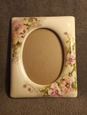 Vintage Pink Floral Ceramic Frame 7x9