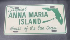 Vintage Anna Maria Island Florida Souvenir Booster License Plate picture