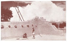 Postcard Oldest Ceremonial Kiva at San Idefonso Indian Pueblo New Mexico Ruins picture