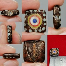 Excellent rare Roman glass wonderful eye good luck bead amulet picture