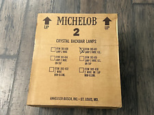 NEW OLD STOCK VINTAGE MICHELOB BEER CRYSTAL COACH LIGHTS BAR SIGN 1985 SEALED picture