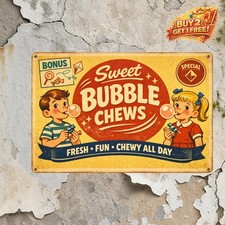 Retro Bubble Gum Advertising Poster Metal Tin Sign 8x12 picture