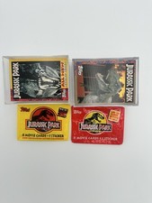 1993 Topps Jurassic Park Series 1 & 2 Complete Card Sets + Both Sticker Sets picture