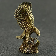 Brass Eagle  Animal Statue Small Sculpture Tabletop Figurine Home Decor Gifts picture
