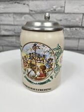 Hofbrauhaus Freising West German Bavaria Beer Stein .5L With Lid Vintage 1997 picture