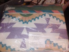 Vintage Beacon Camp Navajo Blanket Aztec Western Style Size Twin Full 72 x 90 picture