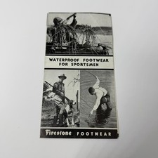 Vtg 1934 Firestone Footwear Ad Brochure Waterproof Boots Forresters Lubermen's picture