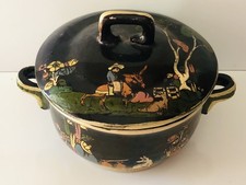 1930s 40s Tlaquepaque Mexico Pottery Covered Bowl Very good Condition picture