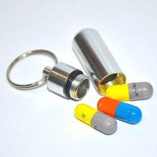 1Pc portable Waterproof Aluminum Pill Box Case Bottle Cache Drug Holder Containe picture