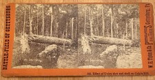 CULP’s HILL - GETTYSBURG - Civil War Battlefield Stereoview Card picture