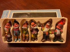 VTG  Hong Kong Decorative Elves Elf Dwarf pixie 3” Ornaments Chrisrmas picture