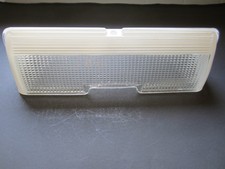 Vtg. Art Deco Bath Light Shade Torpedo 40's 50's  White Textured Clear Glass 13
