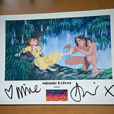 Disney Minnie Driver Signed Tarzan Jane Porter Autograph Photo, Paper picture