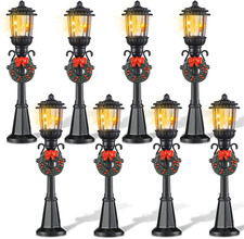 8 Pcs 4 Pcs Christmas Miniature Village Lamp Post Light, Fresh picture