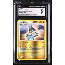 CGC 9 MINT Pokémon Lucario 6/130 Reverse Holo 2007 picture
