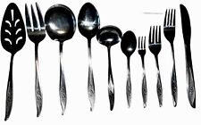 Nasco Stainless Flatware Vassar 69 Pieces Serving Set Japan Wheat Textured Leave picture