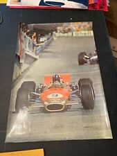 Vintage 1968 Lotus Ford Graham Hill original poster Formula Gran Prix picture
