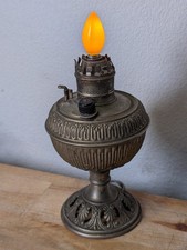 Antique Bradley & Hubbard B&H Brass Electrified Banquet Oil Lamp Base c1892 picture