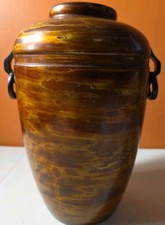 Antique Traditional Zuiun-nuri Kishu Japanese Oriental Lacquerware Vase Handles  picture