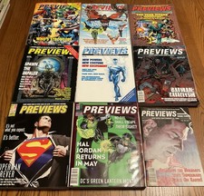 Vintage 1990s Diamond Previews Comic Catalogs Lot of 9 DC Marvel Spawn picture
